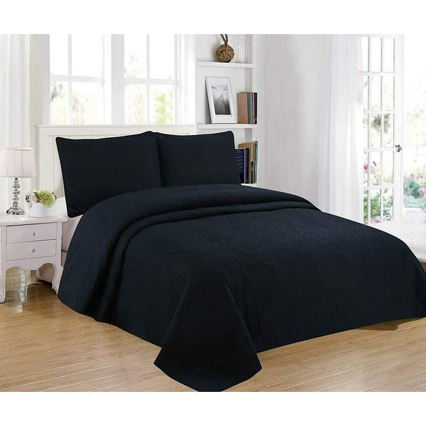 Sapphire Home 3Piece King/CalKing Oversize Bedspread Coverlet Bedding