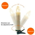 thumbnail image 5 of FCMSHAMD Flameless Candles Battery Powered Remote Control 4 inch LED Taper Candles with Clip, Multi-Color Flickering Warm White Lights Candle Sticks, Christmas Candles for Tree, Pack of 10, 5 of 8