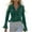 Green, variant on UQJfacai Womens Cropped Button Down Shirts Faux Suede Long Sleeve Crop Tops Ruffle Hem Smocked Cuff Collared Dressy Casual Blouses