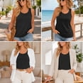 thumbnail image 4 of 3 Pack Plus Size Tank Tops for Women Summer Casual Sleeveless Scoop Neck Soft Stretchy Basic Shirts, 4 of 8