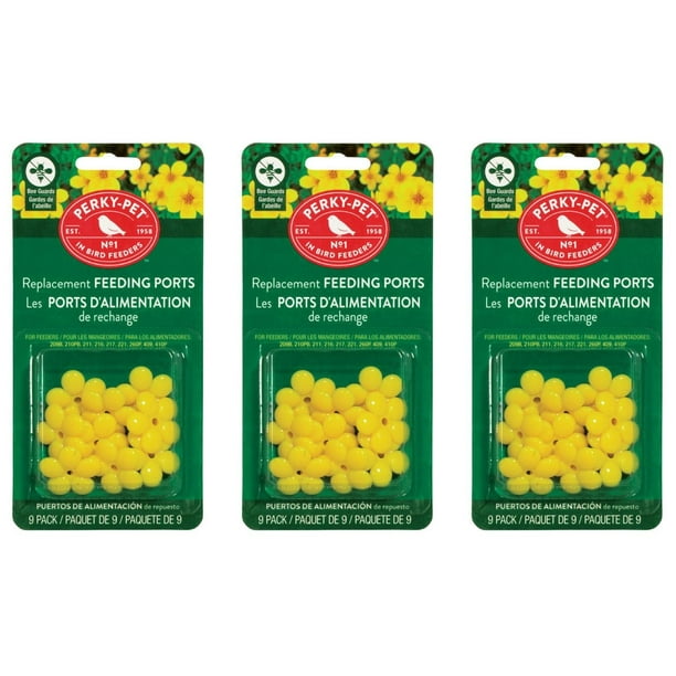 Perky-Pet 202FB 9 Piece Yellow Hummingbird Feeder ...