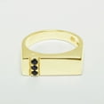 thumbnail image 2 of LBG British Made 14k Yellow Gold Natural Sapphire Mens Band Ring - 25 size options - Size 7.5, 2 of 6