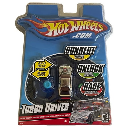 Mattel Hot Wheels Turbo Driver Video Game Controller with Vehicle