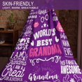 thumbnail image 2 of Grandma Gift, Grandma Blanket, Gifts for Grandma from Granddaughter, Grandma Blanket from Grandkids, Best Grandma Gift, Gifts for Grandma from Grandson Throw Blanket 60" x 50\u201d, 2 of 6