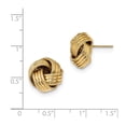 thumbnail image 2 of 14K Yellow Gold Earring Love Knots Women'S Textured 14 mm, 2 of 2