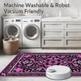 thumbnail image 5 of ODIKA 8'x10' Machine Washable Non-Slip Area Rug, Nordic Frosted Starfield with Interlocking Snowflake and Moon Motifs High Traffic Rug with Pad, Black, 631276, 5 of 8