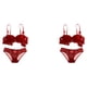 thumbnail image 2 of Sonducket Conjunto de sujetadores de estilo francés de 1/2 copa, Bralette de encaje a la moda para mujer, ropa interior de realce calada con Type1 NO1, 2 of 6