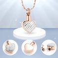 thumbnail image 5 of Small Heart Urn Necklace for Ashes for Women Stainless Steel Cremation Jewelry Memorial Ash Pendant Keepsake Jewelry, 5 of 6