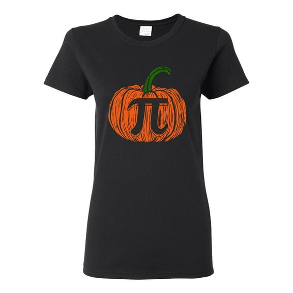 Ladies Pi Pumpkin Halloween Funny Parody Costume DT T-Shirt Tee