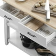 thumbnail image 2 of Twin Star Home 48" Modern Farmhouse Kitchen Island, White, 2 of 7