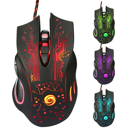 5500DPI 6-Button LED USB Optical Wired Gaming Mouse for Pro (Best Mouse For Pro Tools)