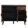 thumbnail image 4 of MODERNLUXE Buffet avec Rangement, Console Moderne de Bar à Café avec 3 Portes, 1 Tiroir et Tablettes Ajustables pour Cuisine, Salon, Entrée, Noir, 4 of 8