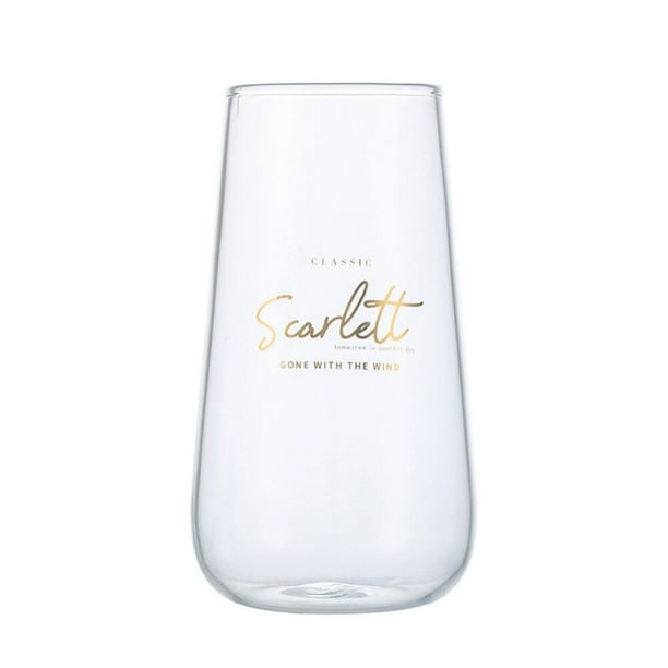 Popvcly Glass Coffee Mugs, Clear Beer Mugs, Glass Tea Cups, Leadfree