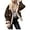 Coffee, variant on Women's Winter Faux Suede Jacket Sherpa Lined Jacket Button Down Lapel Fleece Jacket Winter Coats with Pockets
