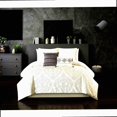 thumbnail image 1 of Embossed Medallion Scroll 5-Piece Queen Comforter Set - Beige Patterned Bedding with Decorative Pillows & Shams, 1 of 4