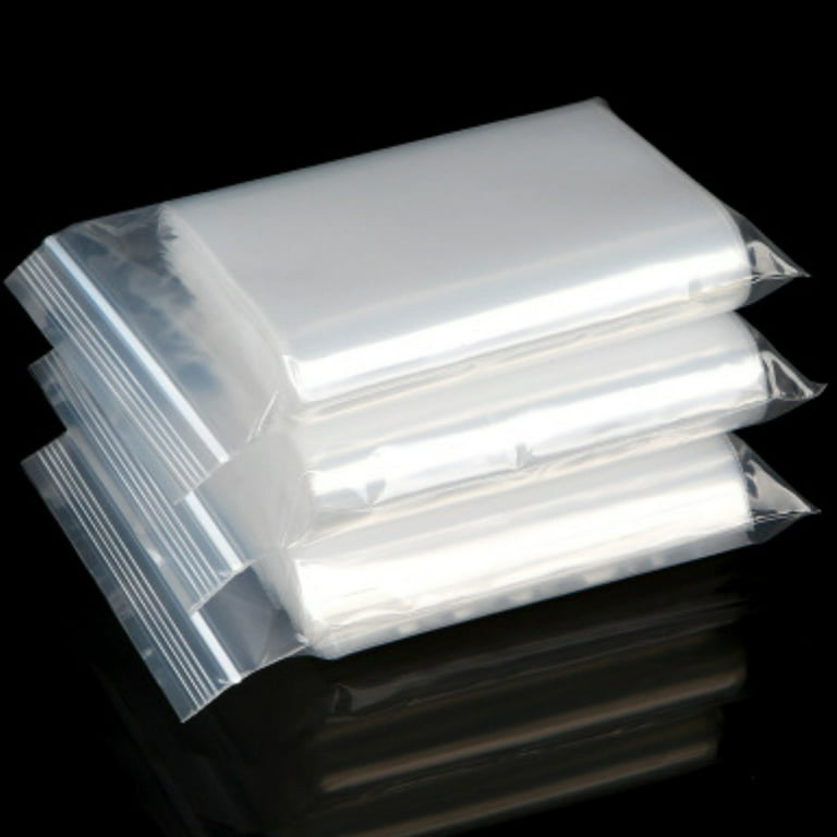 100pcs Zip Storage Magazine Protectors for Collectors Cellophane 10x13  Clear Plastic Packaging Food Snacks Small Bag Zipper Bag Zipper Lock Bag