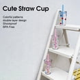 thumbnail image 2 of 2026 New Aesthetic Tumbler with Straw & Lid, 20oz Shatterproof Reusable Tritan Cup for Iced Coffee, Tea, Smoothies, Star Print Design, 2 of 7