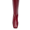 thumbnail image 2 of YDN Women Square Toe Knee High Boots Side Zipper Chunky Low Heels All Weather Stylish Daily Wear Shoes Size 7 Wine Red, 2 of 4