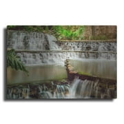 Luxe Metal Art 'Riverwalk Waterfall 2' by Grace Fine Arts Photography, Metal Wall Art, 16"x12"