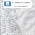 thumbnail image 4 of Honeycomb Waffle Garment Washed 3-Piece Cotton Quilt Set, Full/Queen, White, 4 of 7