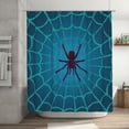 thumbnail image 5 of Rateoe Spider And Cobweb Shower Curtain - Fancy Bathroom Shower Curtain Sets - Waterproof Shower Curtain with Hooks with 12 Plastic Hooks 72x72 Inches, 5 of 5