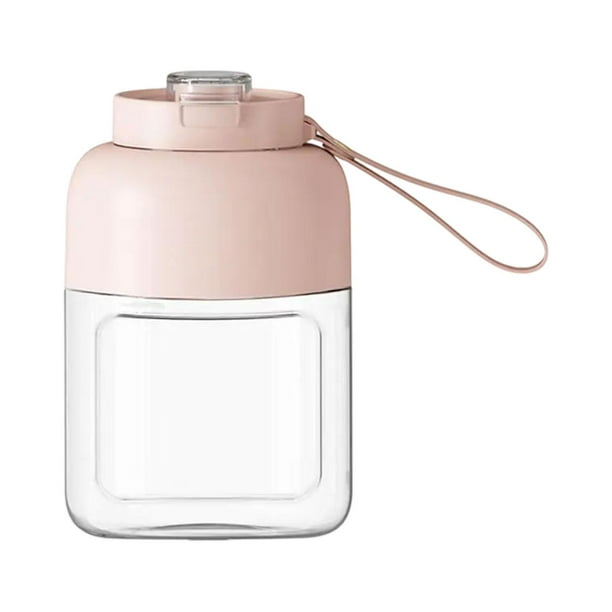 Licuadora portátil para hacer jugos, compacta, recargable, eléctrica, taza de 1100 ml Rosa