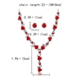thumbnail image 3 of NUZYZ 2Pcs/Set Acrylic Rose Pendant Stud Earrings Necklace Women Jewelry Gift, 3 of 8