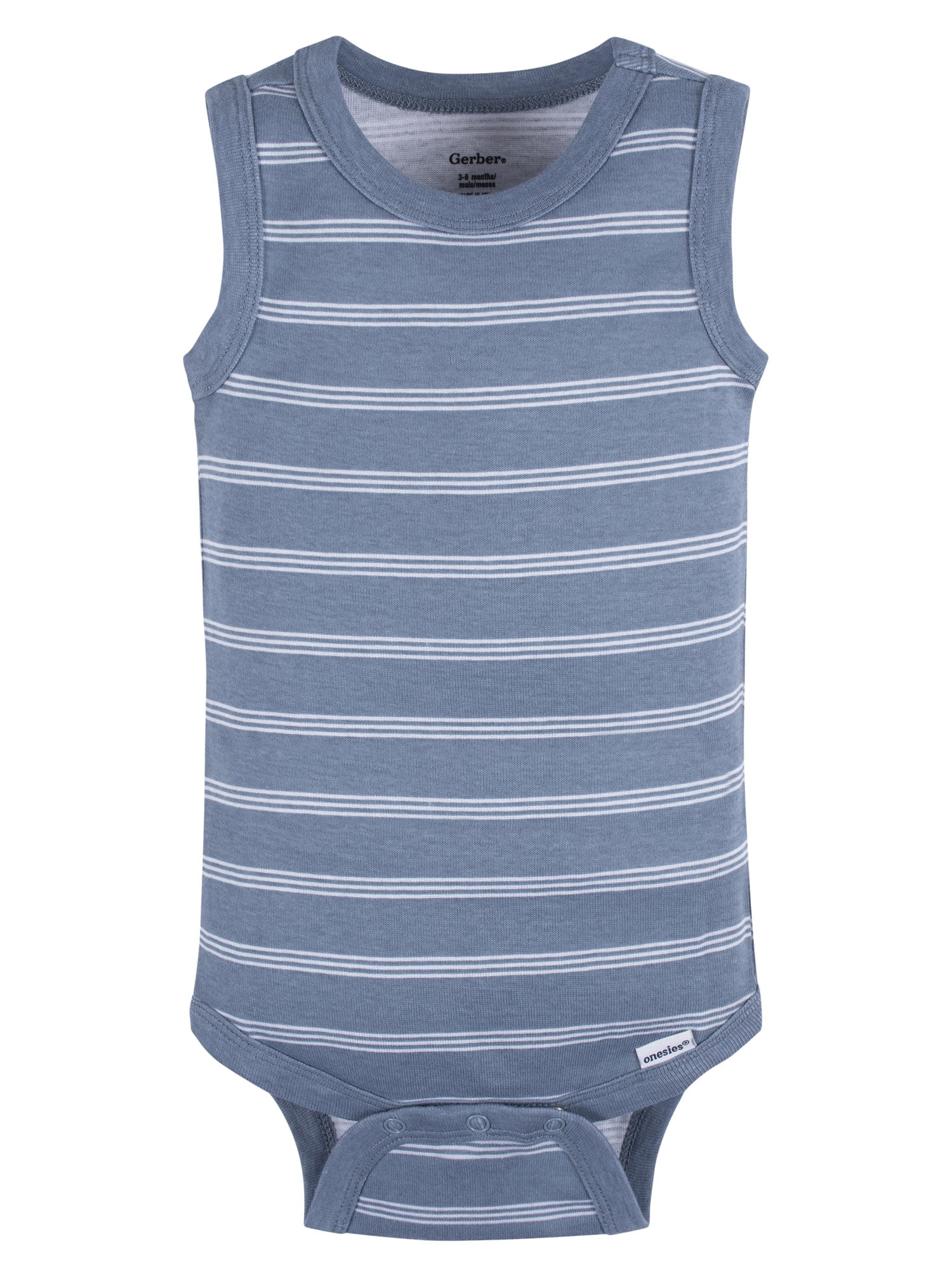Gerber Baby Boys or Girls Casual Sleeveless Bodysuits, 5-Pack, Sizes 0/3 Months- 24 Months