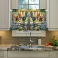 thumbnail image 5 of Wobogo Beautiful Rooster Kitchen Curtains 2 Piece Set Farmhouse Country Style Light Filtering Small Window Drapes Suitable for Bathroom Laundry Room and RV 27x36in, 5 of 9