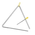 thumbnail image 1 of Musical Steel Triangle Percussion Instrument with Striker and Mallet Holder Gift for Kids to Learn and Enjoy Fun, 1 of 7