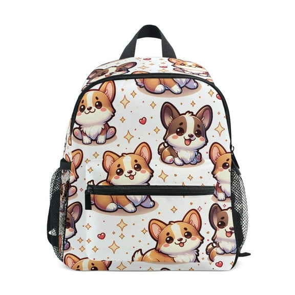 ALAZA Cute Corgi Dogs Stars School Backpack Small Bookbag Mini Bags