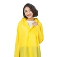 thumbnail image 2 of Tnobhg Outdoor Raincoat Bright Color Breathable Hooded Rain Ponchos Reusable Women Men Rain Cape Waterproof EVA Rain Clothing Hiking Cycling Accessories, 2 of 8