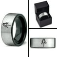 thumbnail image 4 of Gamer Tungsten Mens Ring Black Class Rings for Women Laser 14th Anniversary Chunky Jewelry, 4 of 7