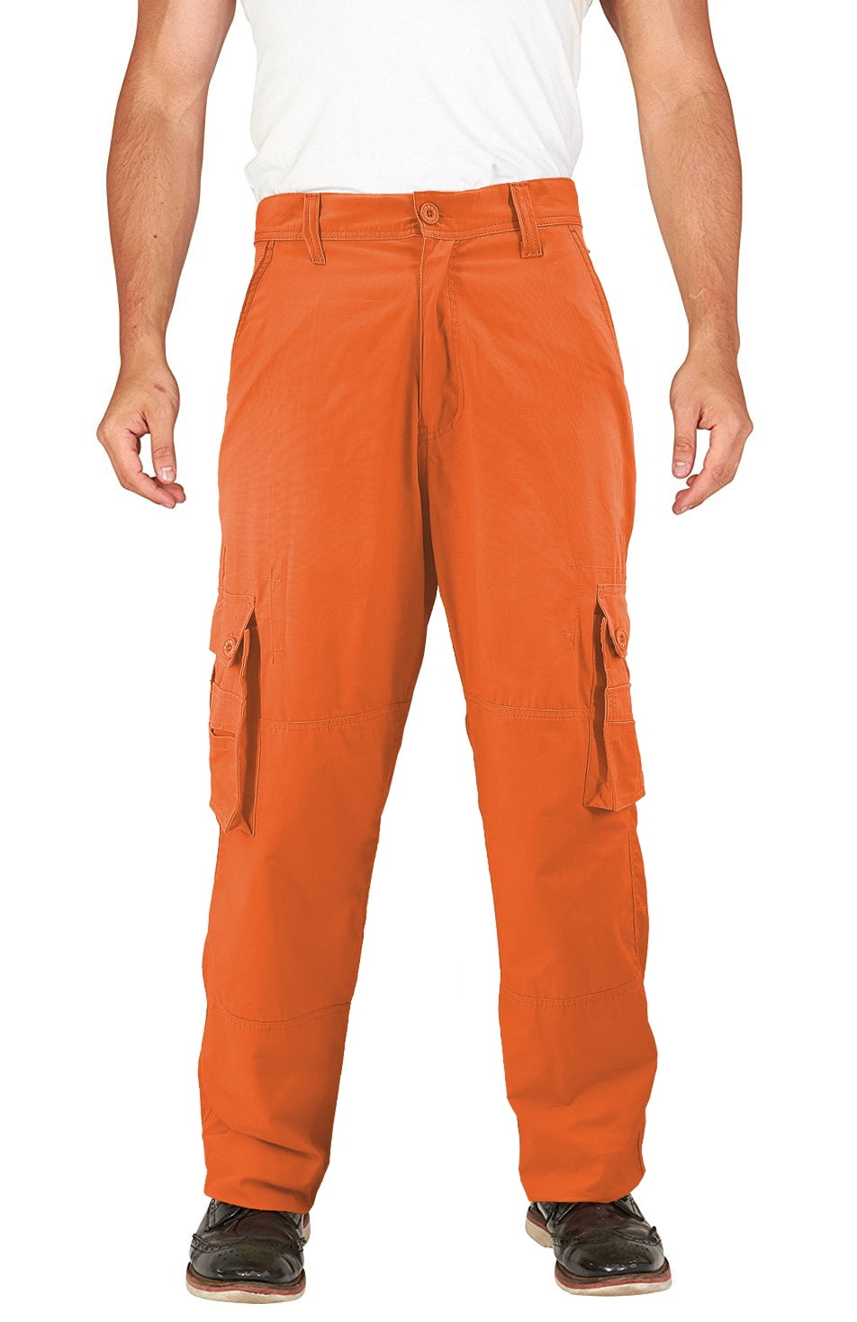 orange army cargo pants