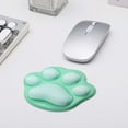 thumbnail image 2 of B Green And Blue Cat Paw Mouse Pad With Soft Silicone Wrist Support For Comfortable Use, 2 of 5