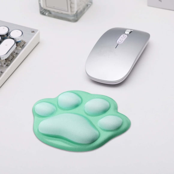 B Ergonomic Cat Paw Mouse Pad With Wrist Support Soft Silicone Non-Slip Computer Gaming Mousepad Comfortable Design For Office Home Use 4.52X3.74X0.98 Inches