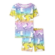 The Children's Place 2 Piece Short Sleeve and Biker Short Pajama Sleep Set, Sizes 4-16