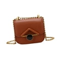 thumbnail image 2 of Mini bolso de hombro tipo lápiz labial Yinane Bolso de mano portátil de PU Marrón, 2 of 8