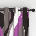 thumbnail image 6 of Lfeey Blackout Curtains Purple Black for Bedroom, Room Darkening Thermal Curtain, 52x63 inch Grey 2 Panels, 6 of 7