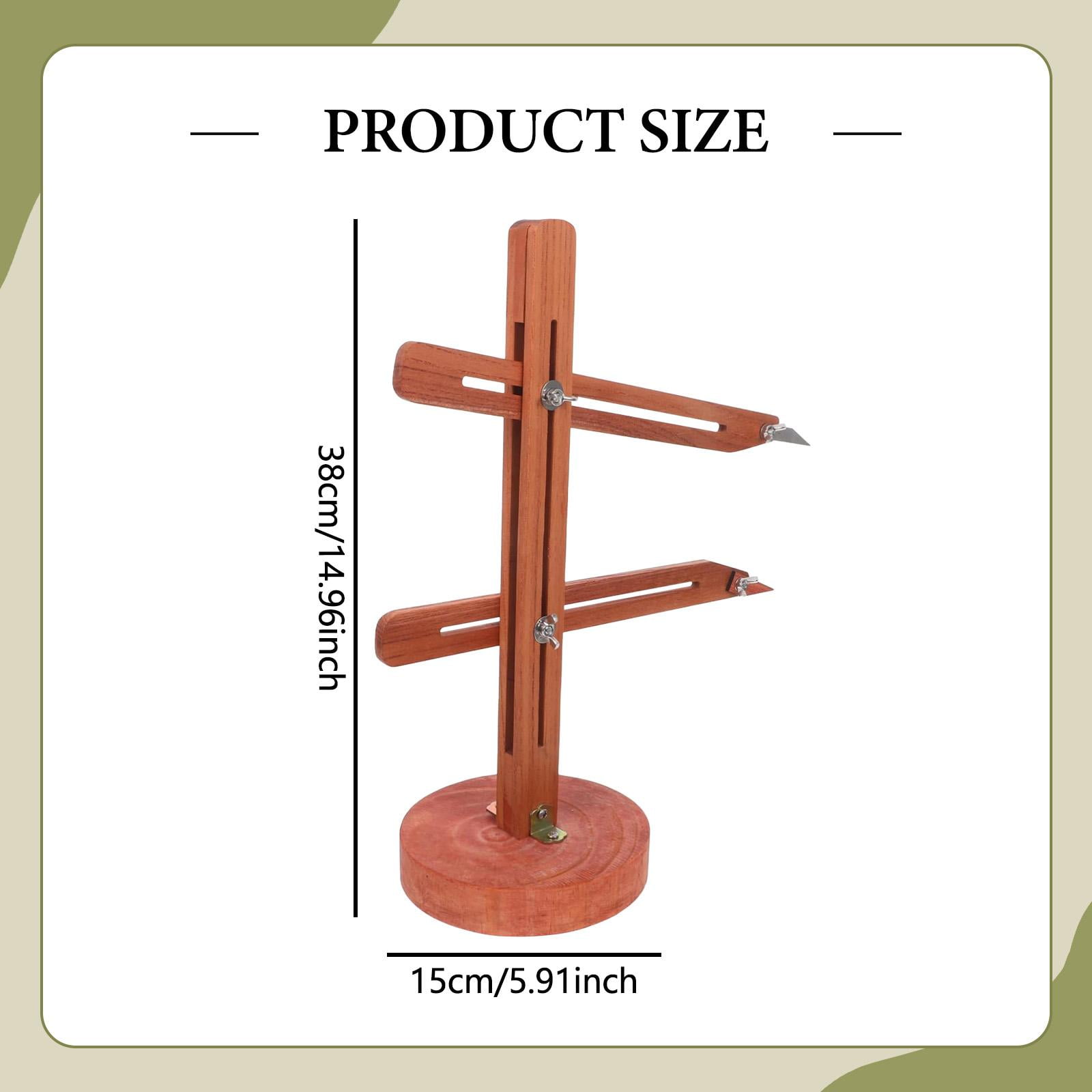 Pottery Throwing Gauge Pottery Tool Positioner Wood Material Comfortable Grip for Ceramic Artists and Beginners