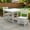 White, variant on GYSIBAPO 3-Piece HDPE Outdoor Patio Dining Set, 37.8" Square Table with 2 Chairs, All-Weather Bistro Set for Backyard Balcony, Gray