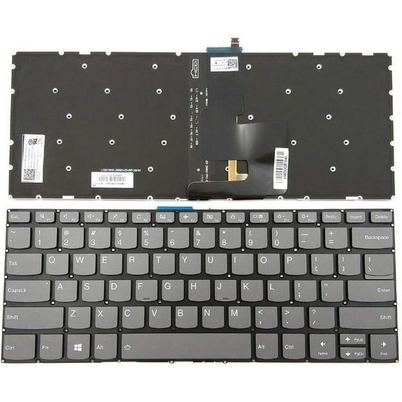 New US Black English Backlit Laptop Keyboard (Without palmrest) for Lenovo IdeaPad S130-14IGM S145-14AST S145-14IGM S145-14IIL S145-14IKB S145-14IWL Light Backlight