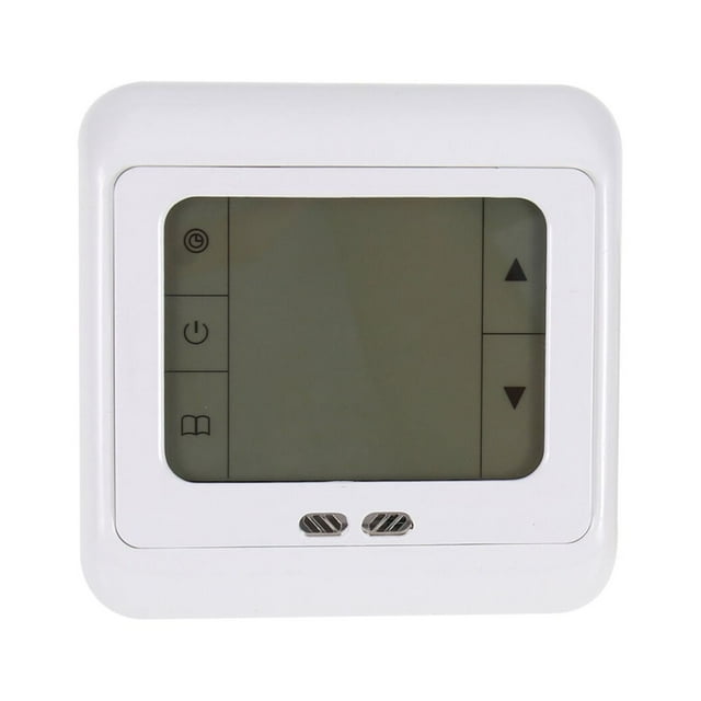 Miangastore Régulateur Numérique Programmable à Écran Tactile Thermostat de Chauffage de Pièce au Sol pour Plancher Chaud Contrôleur de Système de Chauffage Électrique (Ajouter 3 Mètres Sonde Externe, Blanc)