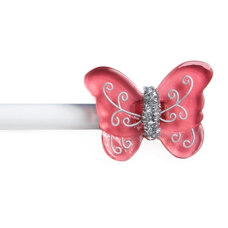 Kenney Butterfly Tweener Single Curtain Rod And Hardware Set