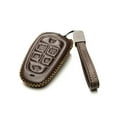 thumbnail image 3 of Vitodeco Leather Smart Key Fob Case Compatible with Tucson, Santa FE 2021 - 2024, Sonata, Nexo 2019 - 2024 (6-Button, Brown), 3 of 5