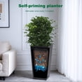 thumbnail image 3 of 22 "Planter alto conjunto de 2, al aire libre e interior macetas de plantación negra, macetas de plantación de porche frontal alto con agujeros de drenaje y monitor de nivel de agua y cubo interior, 3 of 5