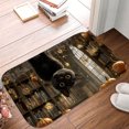 thumbnail image 5 of 1pc A Black Cat Hanging Absorbent Non-Slip Bathroom Thickened Flannel Rug Decor,Soft,Quick Drying,Suitable For Indoor/outdoor Use,Bathrooms,Bedrooms,Kitchens,Terrace,Laundry Rooms,16"x24", 5 of 9
