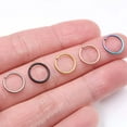 thumbnail image 4 of Implant Grade Titanium PVD Blackline Seamless Bendable Hoop Ring, 4 of 5