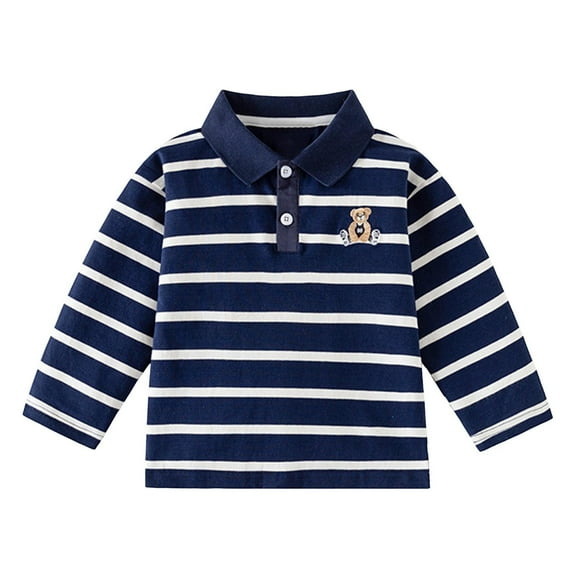 Boys Polo Shirt Long Sleeve Shirt Collared Shirts Fashion Shirts for Big Boys 6-7 Years