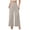 Khaki, variant on Women's High Waisted Wide Leg Pants Elegant Solid Loose Straight Trousers Casual Work Slacks